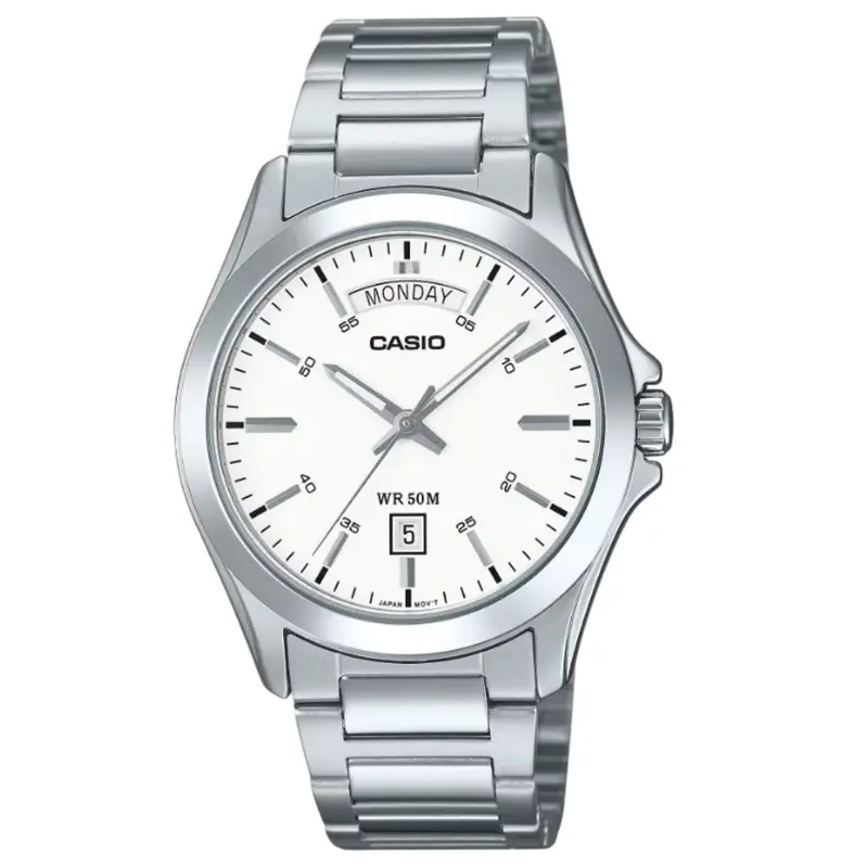 Casio General White Dial Stainless Steel Strap Men Watch Mtp-1370D-7A3vdf 1