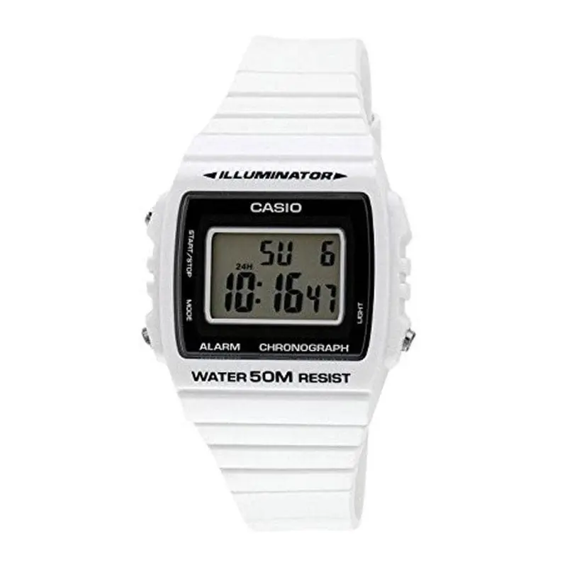 Casio General White Resin Strap Unisex Watch W-215H-7Avdf-P 1