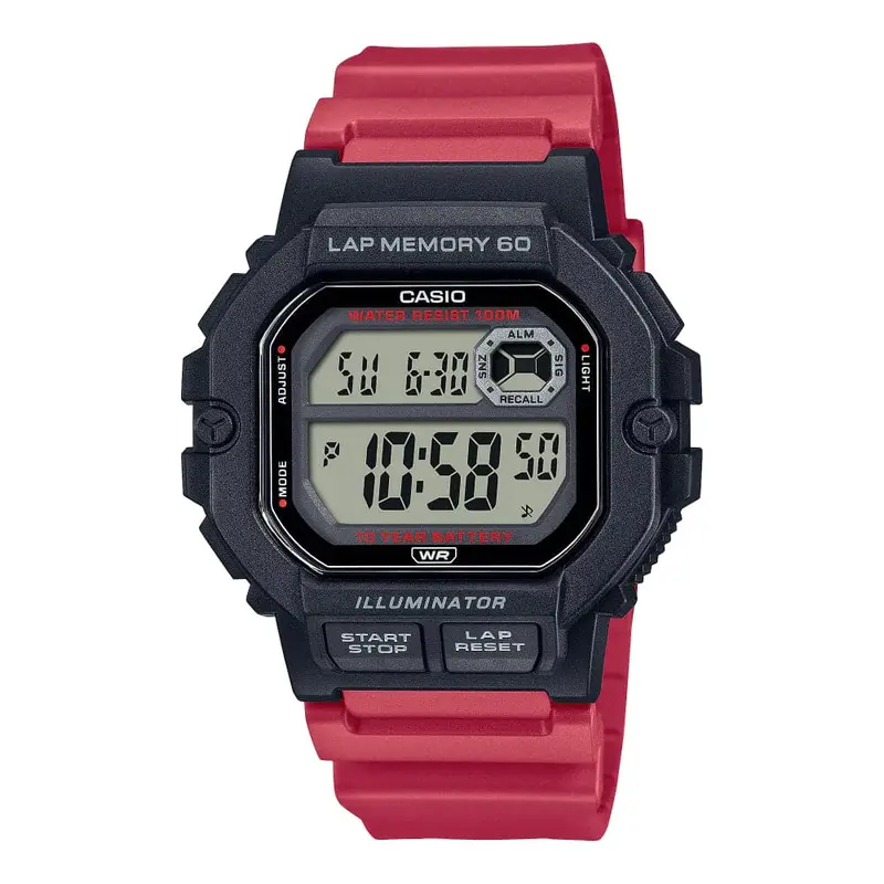 Casio General Ws-1400H-4Avdf Red Resin Unisex Watch 1