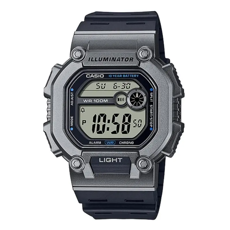 Casio Illuminator Digital Black Resin Strap Men Watch W-737H-1A2vdf-P 1
