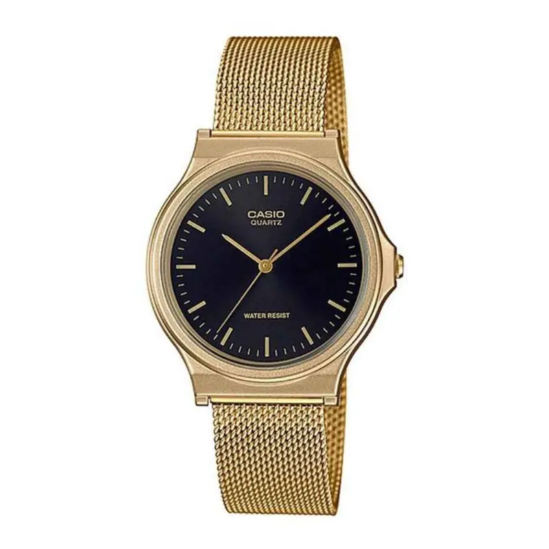Casio Mq-24Mg-1Edf-P Gold Stainless Steel Mesh Strap Women Watch 1