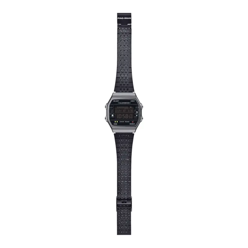 Casio Pac-Man Collab Model Abl-100Wepc-1Bdr Digital Black Steel Watch 2