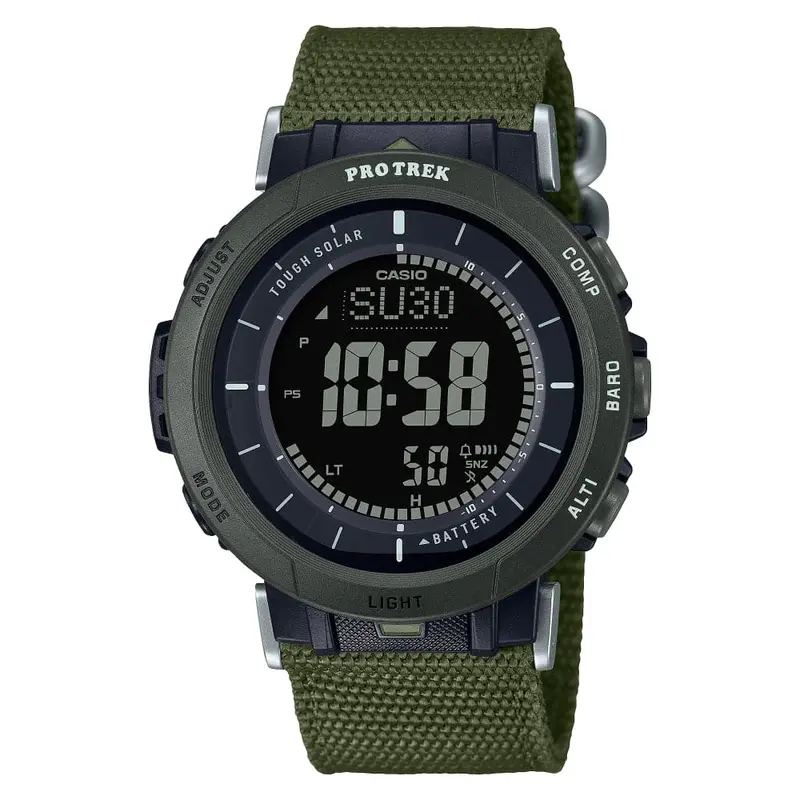 Casio Protrek Prg-30B-3Dr Green Nylon Strap Men Watch 1