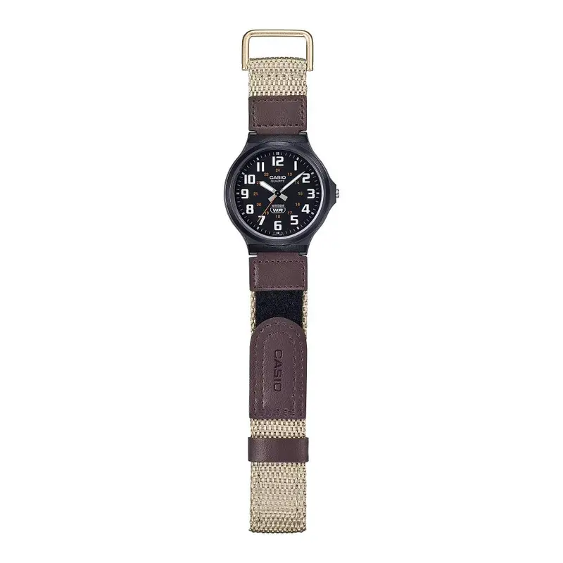 Casio Quartz Analog Brown Cloth Men's Watch Mw-240B-5Bvdf-P 2
