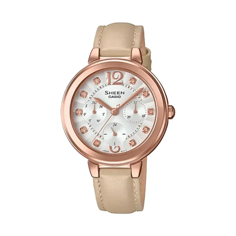Casio Sheen She-3048Pgl-7Budf-P Multi-Hand Women Watch 1