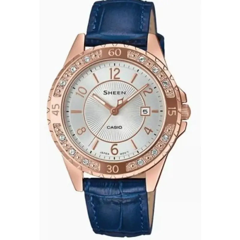 Casio Sheen She-4532Pgl-7Audf Analog Silver Dial Women's Watch 1