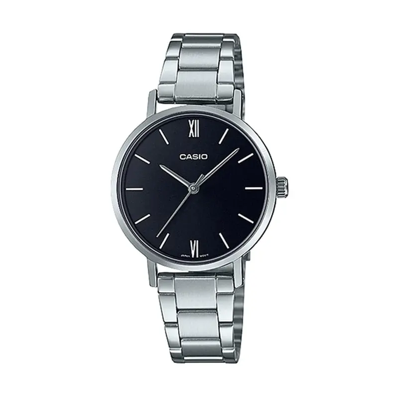 Casio Silver Analog Stainless Steel Strap Watch For Women Ltp-Vt02d-1Audf-P 1