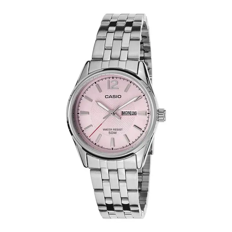 Casio Silver Stainless Steel Strap Watch For Women Ltp-1335D-5Avdf-P 1