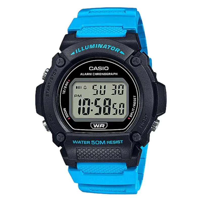 Casio Sporty W-219H-2A2vdf Digital Blue Resin Men Watch 1