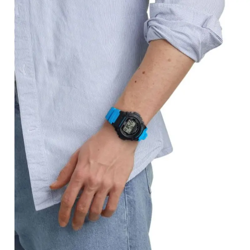 Casio Sporty W-219H-2A2vdf-P Digital Blue Resin Men Watch 2