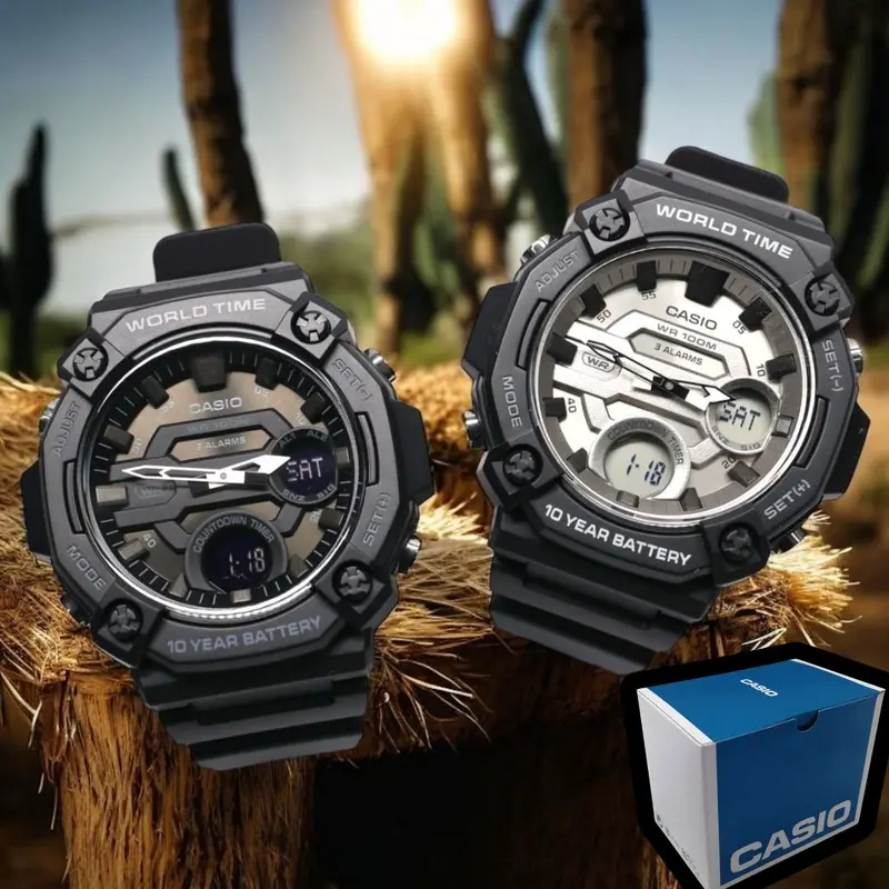 Casio Standard Aeq-120W Series Black Resin Band Watch 1