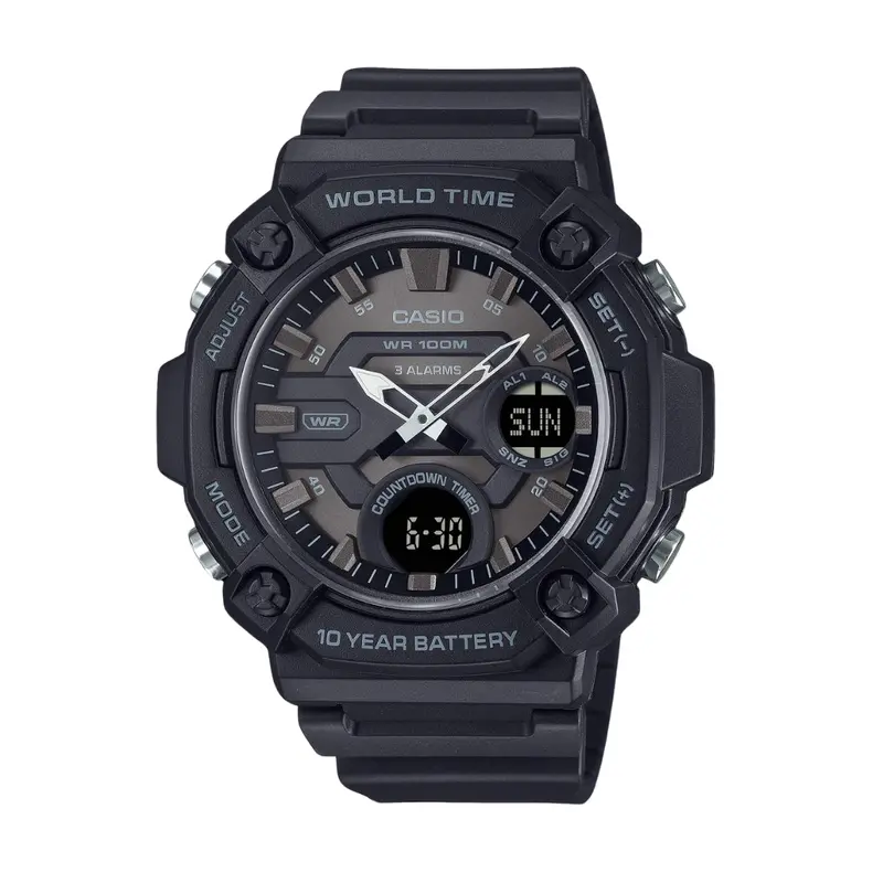 Casio Standard Aeq-120W Series Black Resin Band Watch 1
