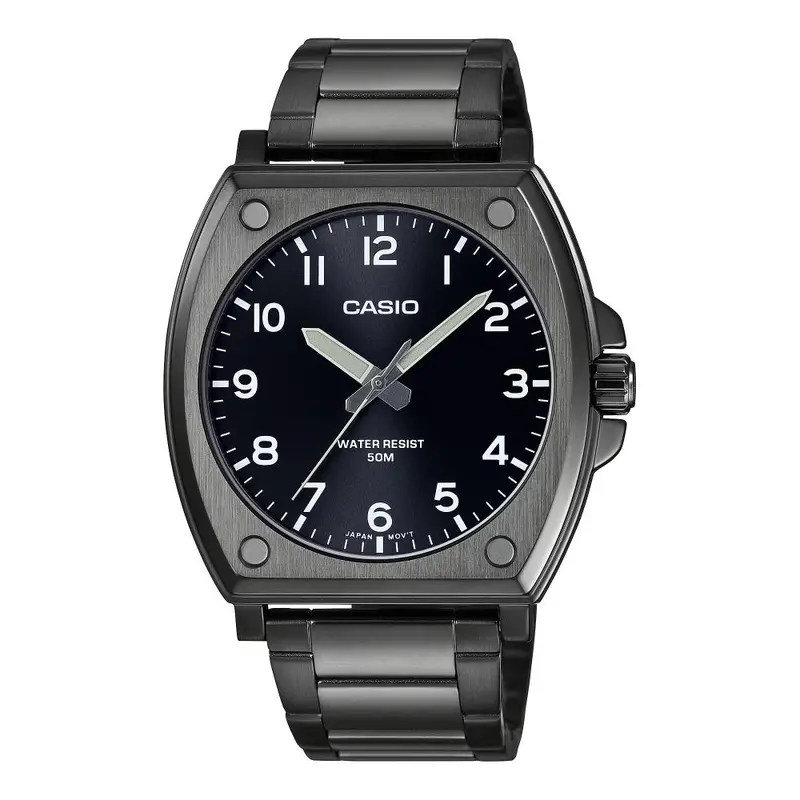 Casio Standard Analog Black Stainless Steel Men's Watch Mtp-E730b-1Avdf 1