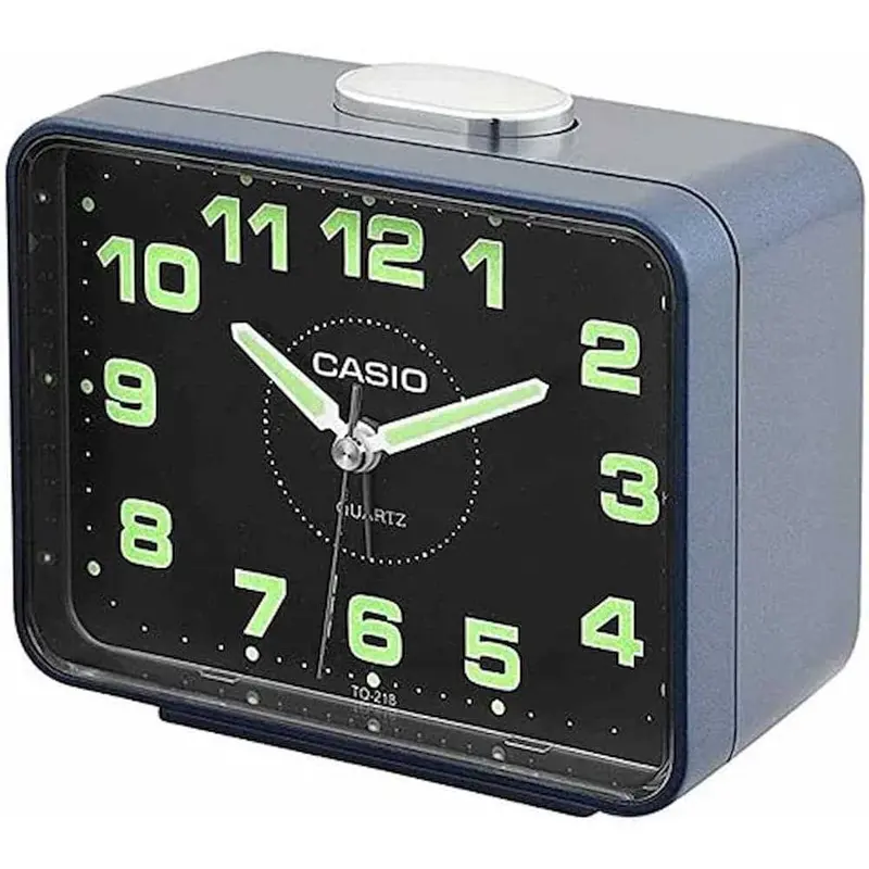 Casio Standard Black Dial Travel Alarm Clock Tq-218-1D-P 2