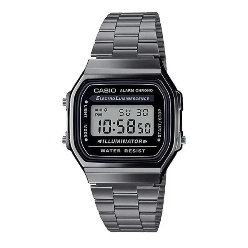 Casio Standard Digital Grey Stainless Steel Strap Watch For Men A168wgg-1Adf-P 1