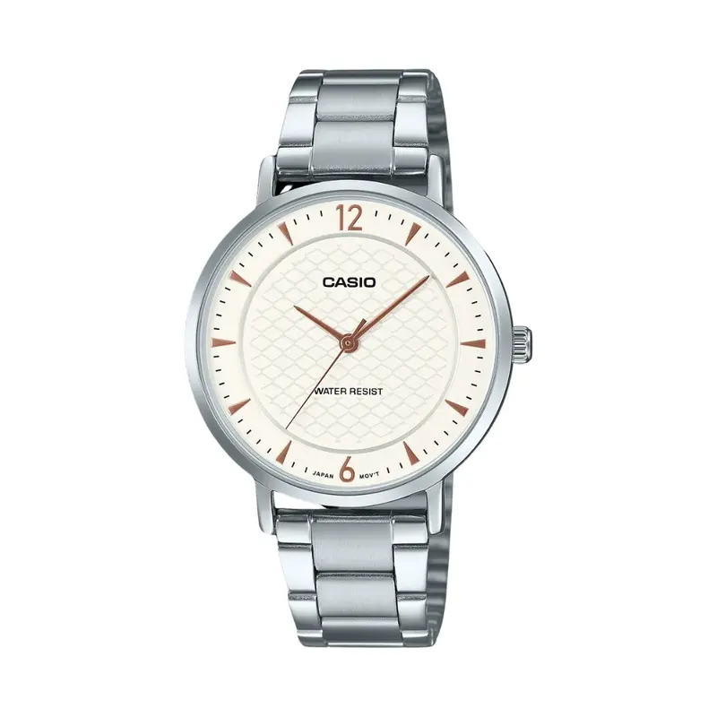 Casio Standard Ltp-Vt04d-P Series Patterned Dial Steel Watch 4
