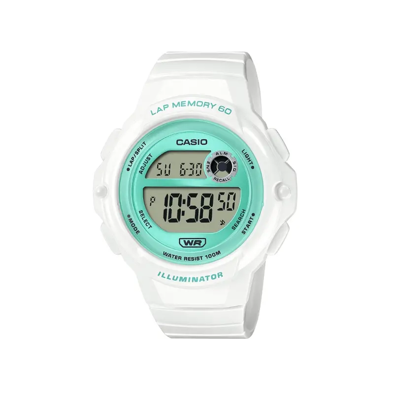 Casio Standard Lws-1200H-7A3vdf Green Dial White Resin Watch 1
