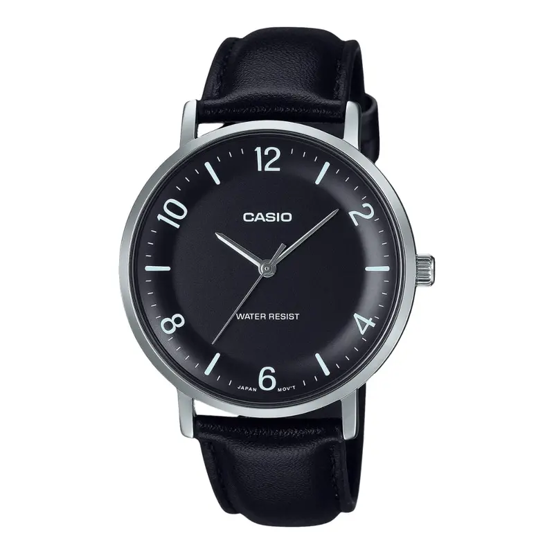 Casio Standard Mtp-Vt03l-P Series Leather Band Watch 1