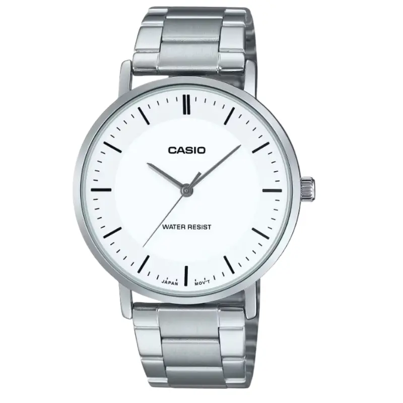 Casio Standard Silver Stainless Steel Strap Unisex Watch Mtp-Vt04d Series 2
