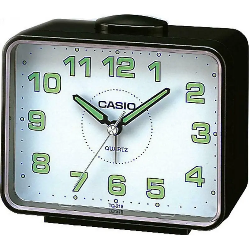 Casio Standard White Dial Table Clock Tq-218-1B-P 1