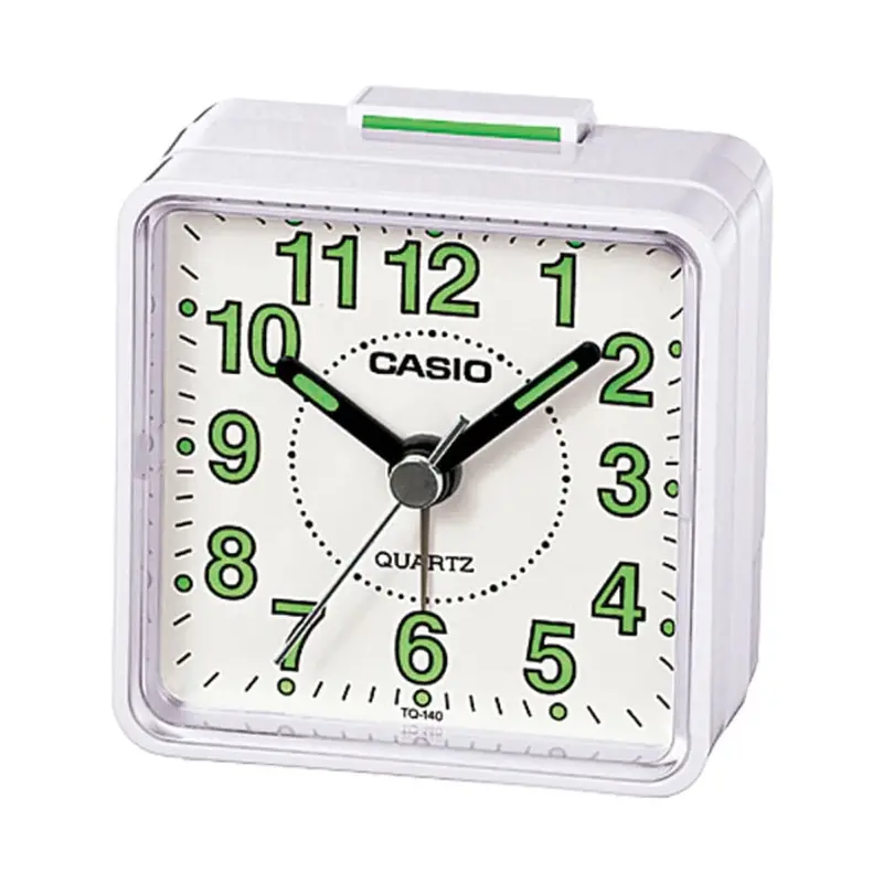 Casio Tq-140-7Df-P White Resin Table Clock 1
