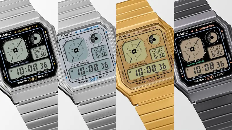 Casio Vintage A130we-P Series Digital Steel Bracelet Strap Watch 1