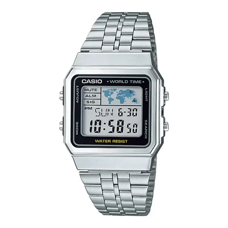 Casio Vintage A500wa-1Df-P Digital Stainless Steel Strap Unisex Watch 1