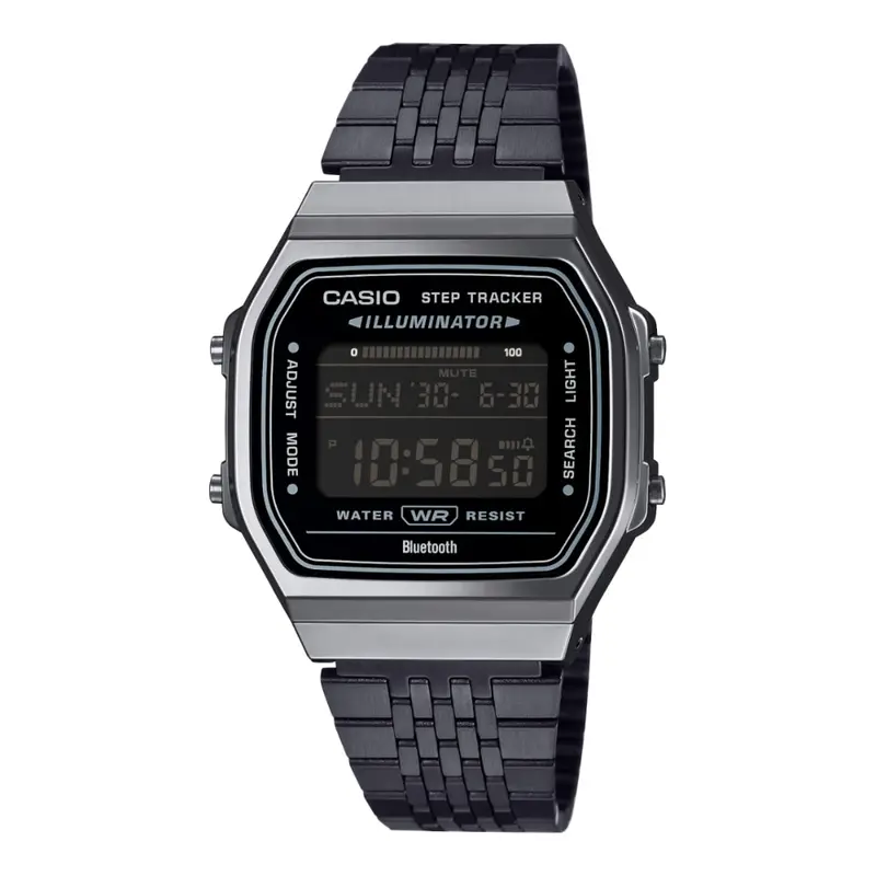 Casio Vintage Abl-100Wegg-1Bdf Digital Black Metal Bracelet Watch 1
