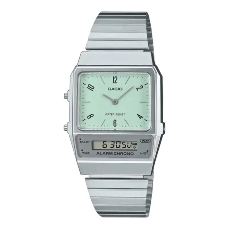 Casio Vintage Analog-Digital Combination Stainless Steel Unisex Watch Aq-800E-3Adf 1