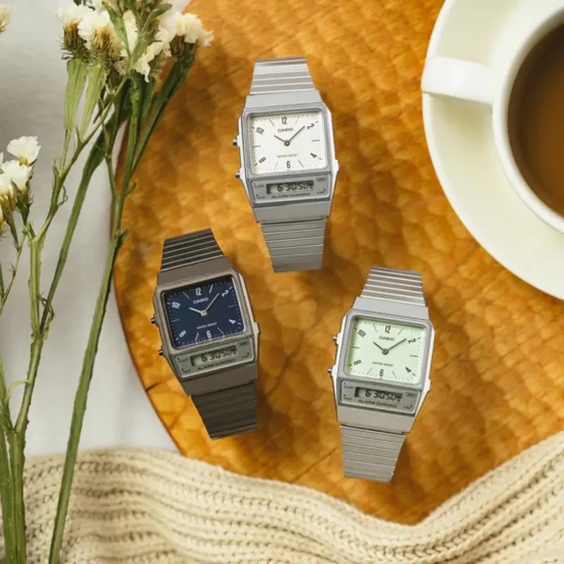 Casio Vintage Analog-Digital Combination Stainless Steel Unisex Watch Aq-800E-3Adf 2
