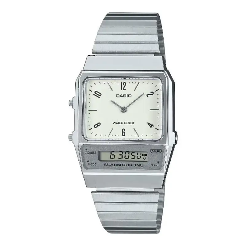 Casio Vintage Analog-Digital Combination Stainless Steel Unisex Watch Aq-800E-7A2df 1