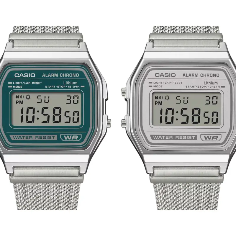 Casio Vintage Digital Stainless Steel Strap Unisex Watch A158wem Series 1