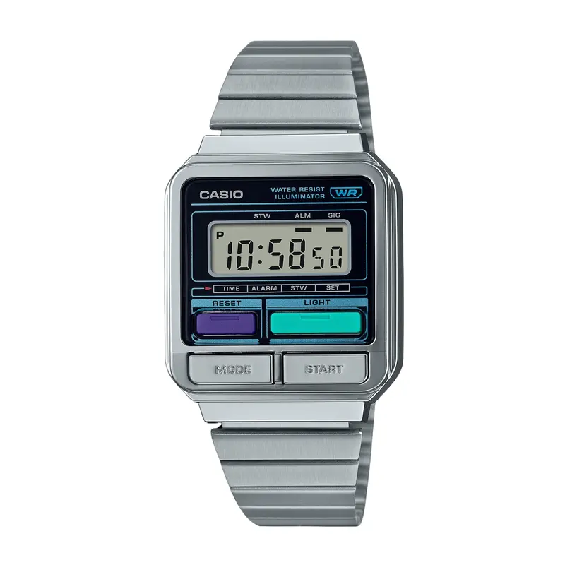 Casio Vintage Digital Stainless Steel Watch A120we-1Adr-P 1