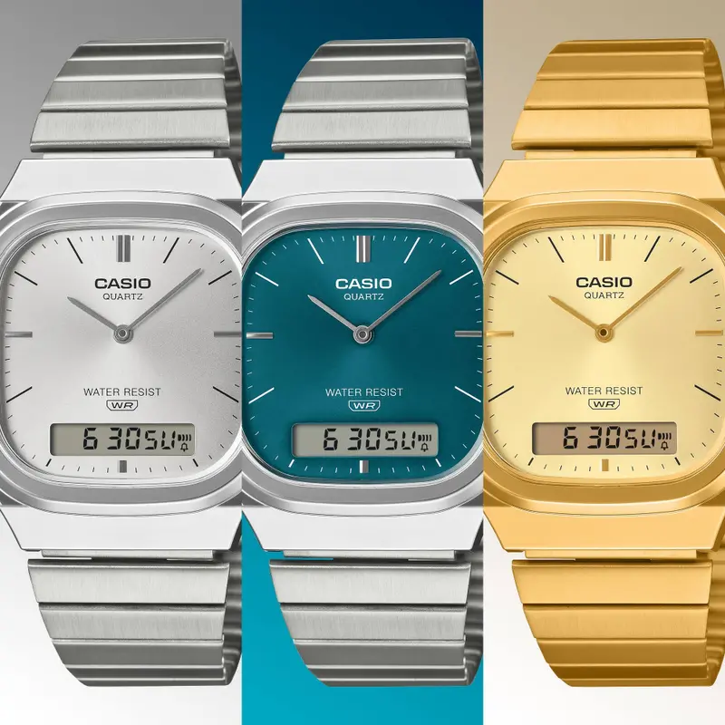Casio Vintage Retro Modern Stainless Steel Strap Unisex Watch Aq-240E With P Series 1