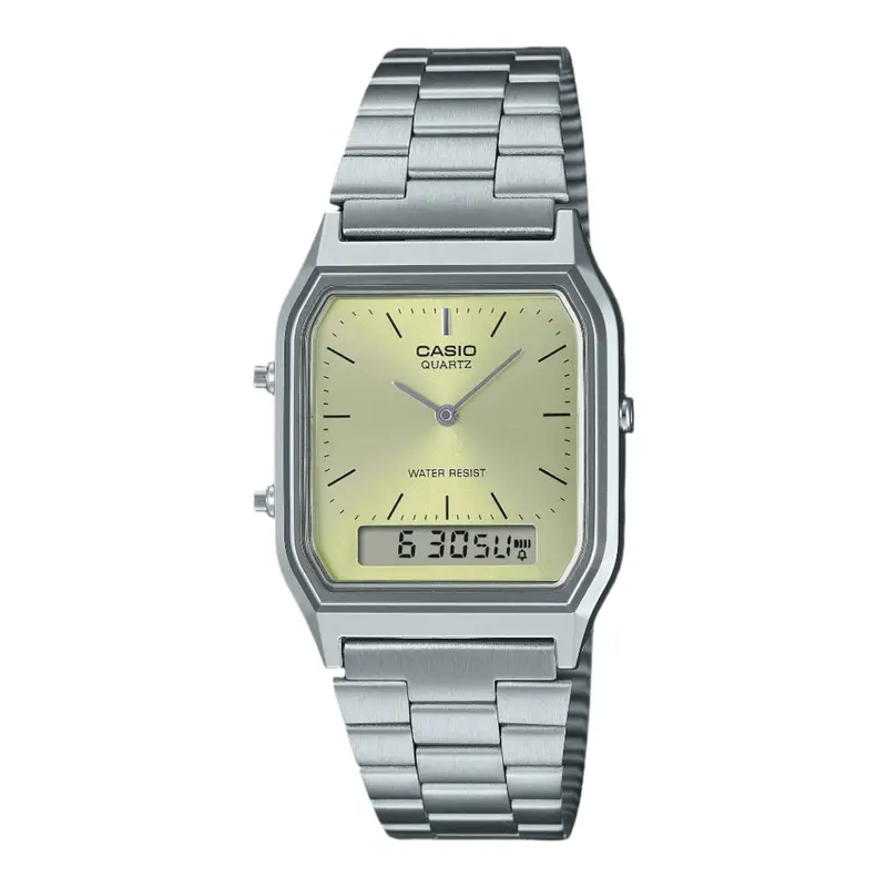 Casio Vintage Stainless Steel Watch Aq-230A-9Amqydf 1