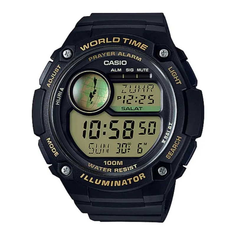 Casio Youth Digital Cpa-100-9Avdf-P Black Resin Strap Men Watch 1
