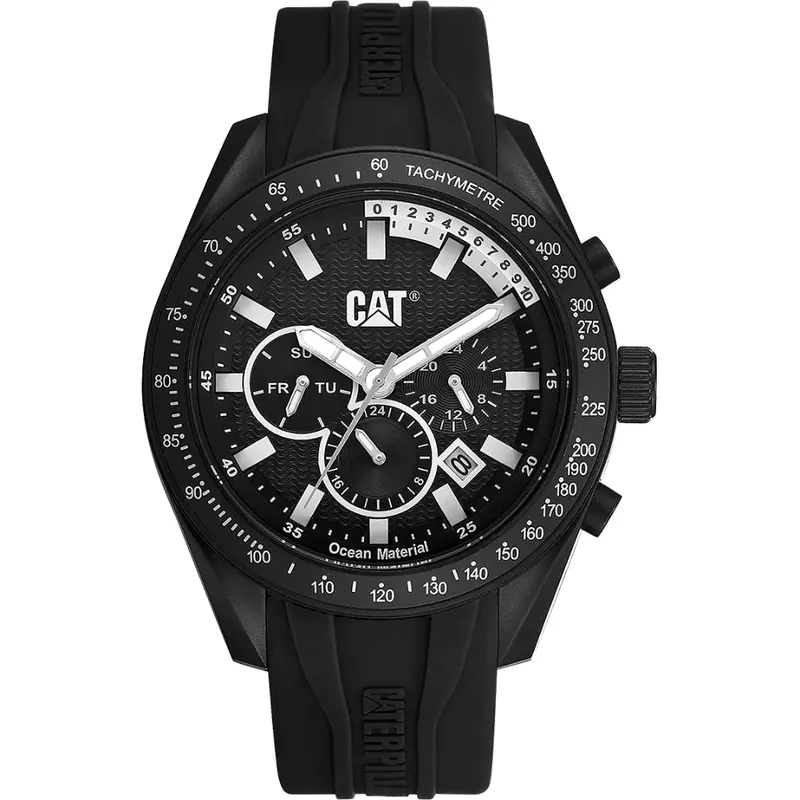 Caterpillar Consign Black Silicone Strap Men Watch Lq.169.21.122 1