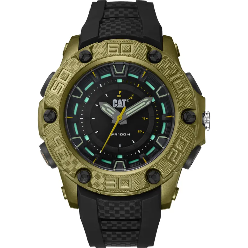 Caterpillar Consign Black Silicone Strap Men Watch Lu.130.23.123 1