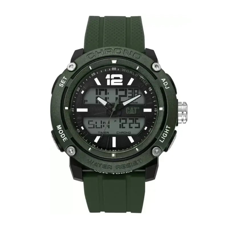 Caterpillar Consign Green Rubber Strap Men Watch Mf.145.23.133 1