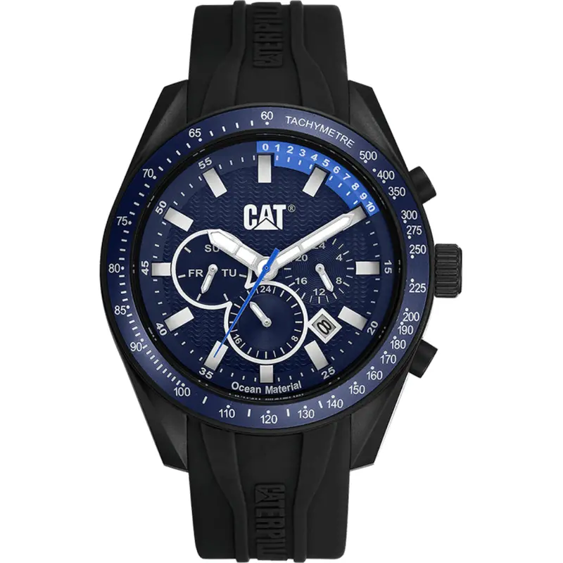 Caterpillar Ocenia Multi Black Silicone Strap Men Watch Lq.169.21.626 1