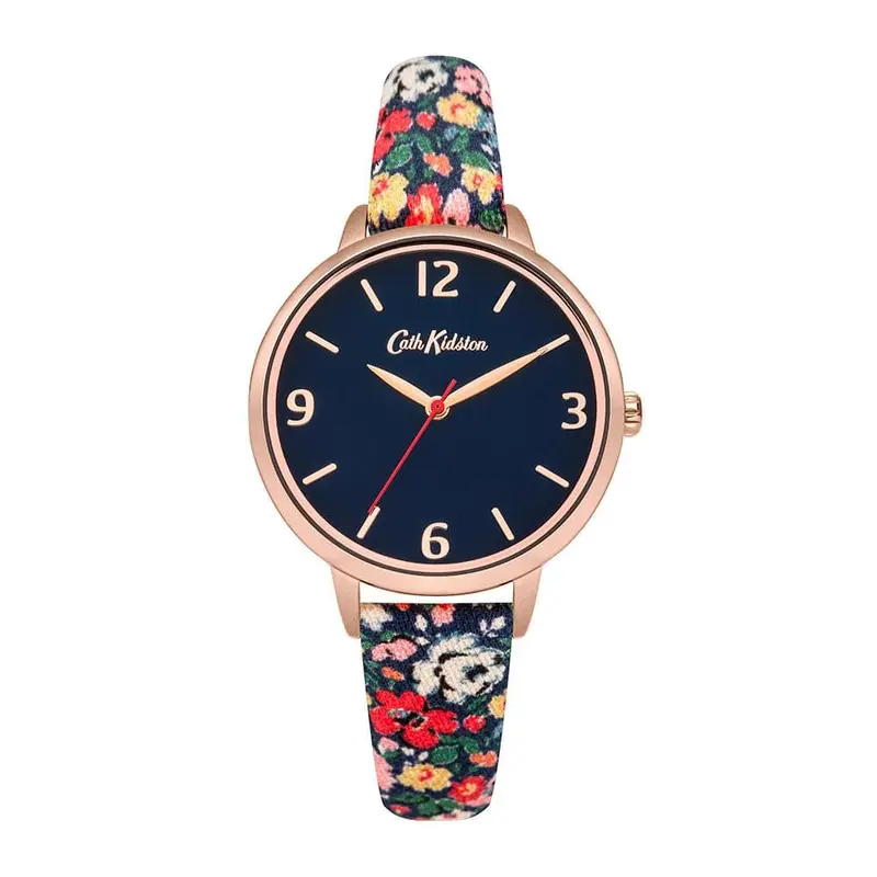Cath Kidston Quartz Black Floral Alloy Ckl002urg Women's Watch 1