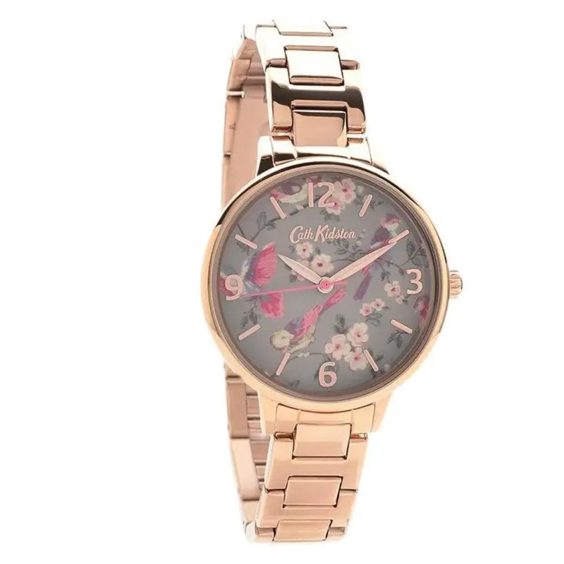 Cath Kidston Quartz British Birds Rose Gold Alloy Ckl001rgm Ladies Watch 2
