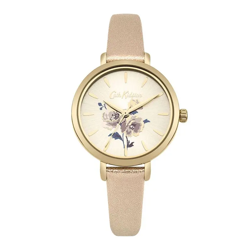 Cath Kidston Quartz Island Bunch Gold Alloy Ckl049g Metallic Leather Strap Ladies Watch 1