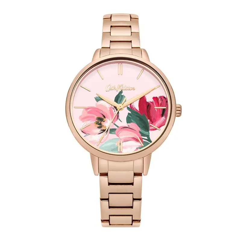 Cath Kidston Quartz Paintbox Flowers Rose Gold Stainless Steel Ckl050rgm Ladies Watch 1