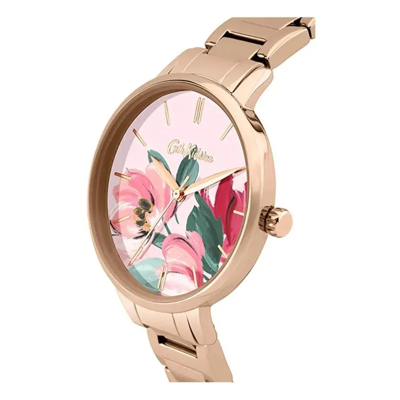 Cath Kidston Quartz Paintbox Flowers Rose Gold Stainless Steel Ckl050rgm Ladies Watch 2