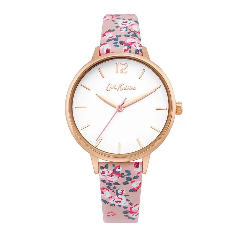 Cath Kidston Quartz Pink Floral Alloy Ckl067prg Women's Watch 1