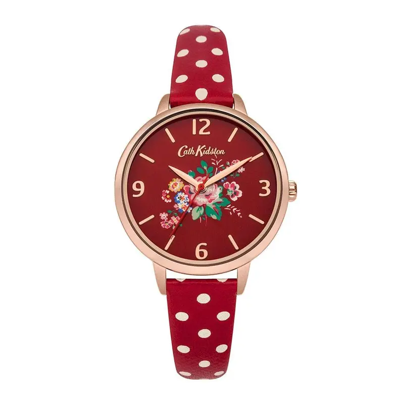 Cath Kidston Red Floral Alloy Ckl004rrg Women's Watch 1
