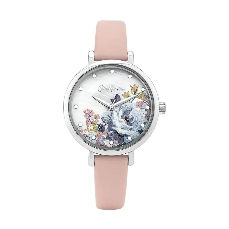 Cath Kidston Somerset Rose Pink Leather Strap Alloy Ckl087p Women's Watch 1