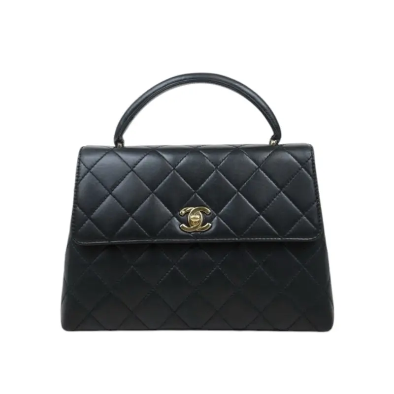Chanel S25033006 Lamb Skin Coco Hand Bag (Very Good Condition) 1