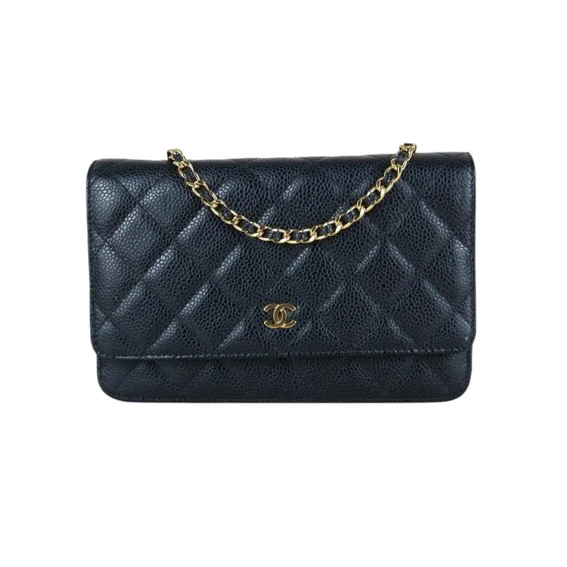 Chanel S25090405 Full Set Matrasse Chain Caviar Skin Woc19 Shoulder Bag Black Made In 2019～2020 (Very Good Condition) 1